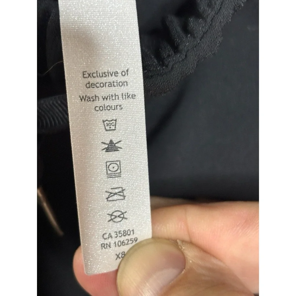 Lululemon Women Black Mid Rise Wide Leg Cropped Pull On Pants Size 2 Boho
